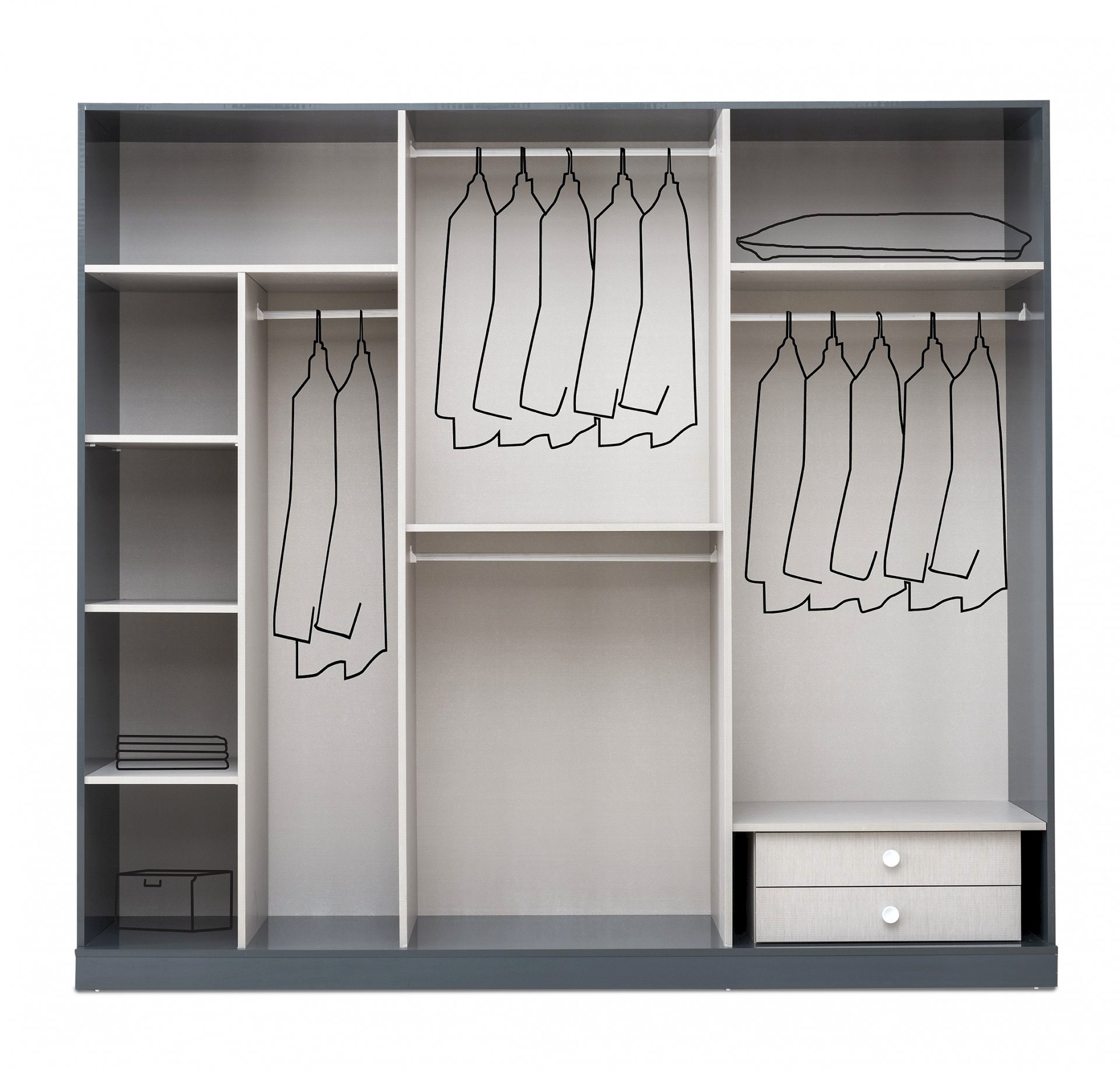 Elegance 6 Kapaklı Dolap