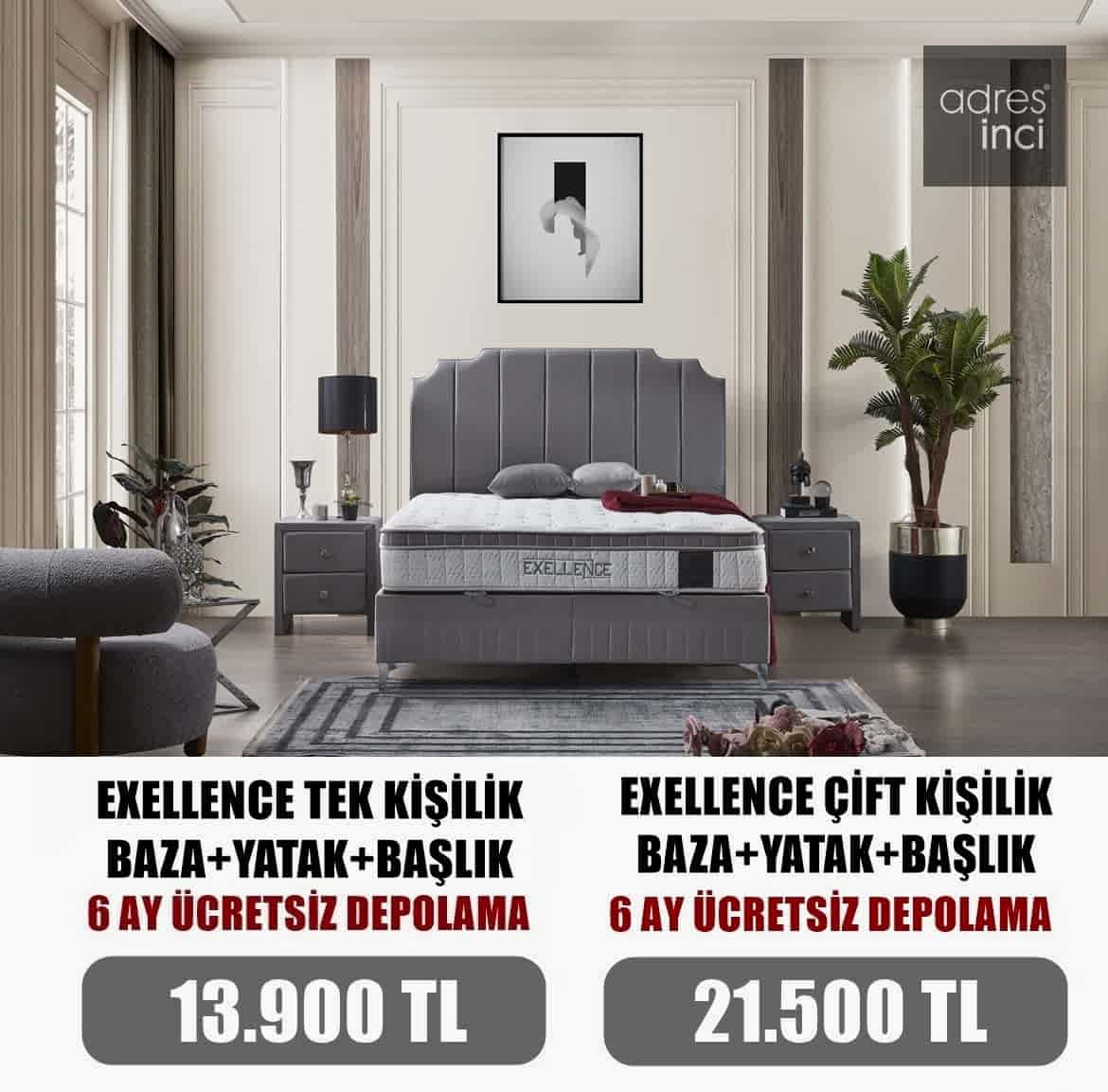 Exellence Baza Yatak Başlık Set
