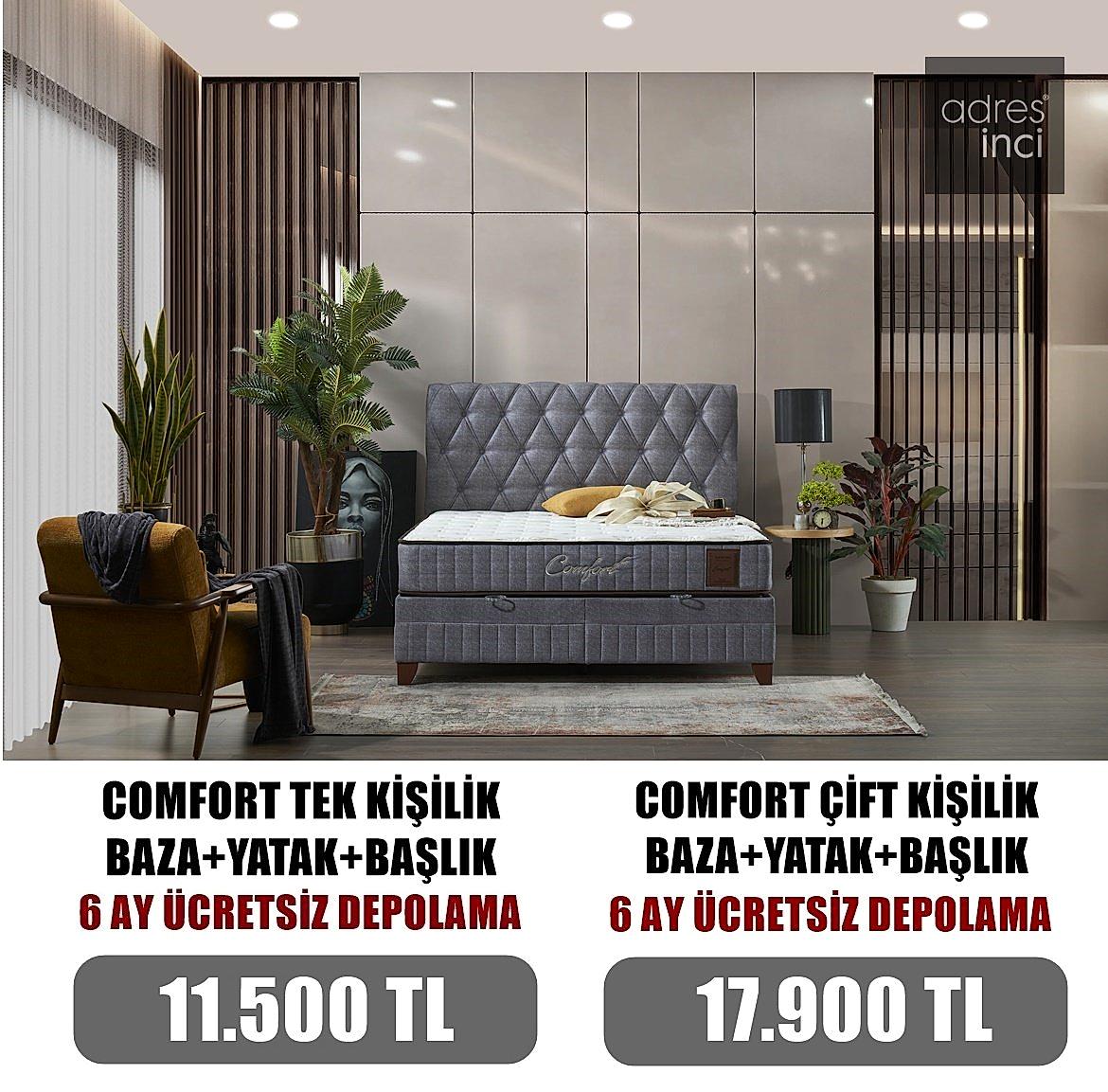 Comfort Baza Yatak Başlık Set
