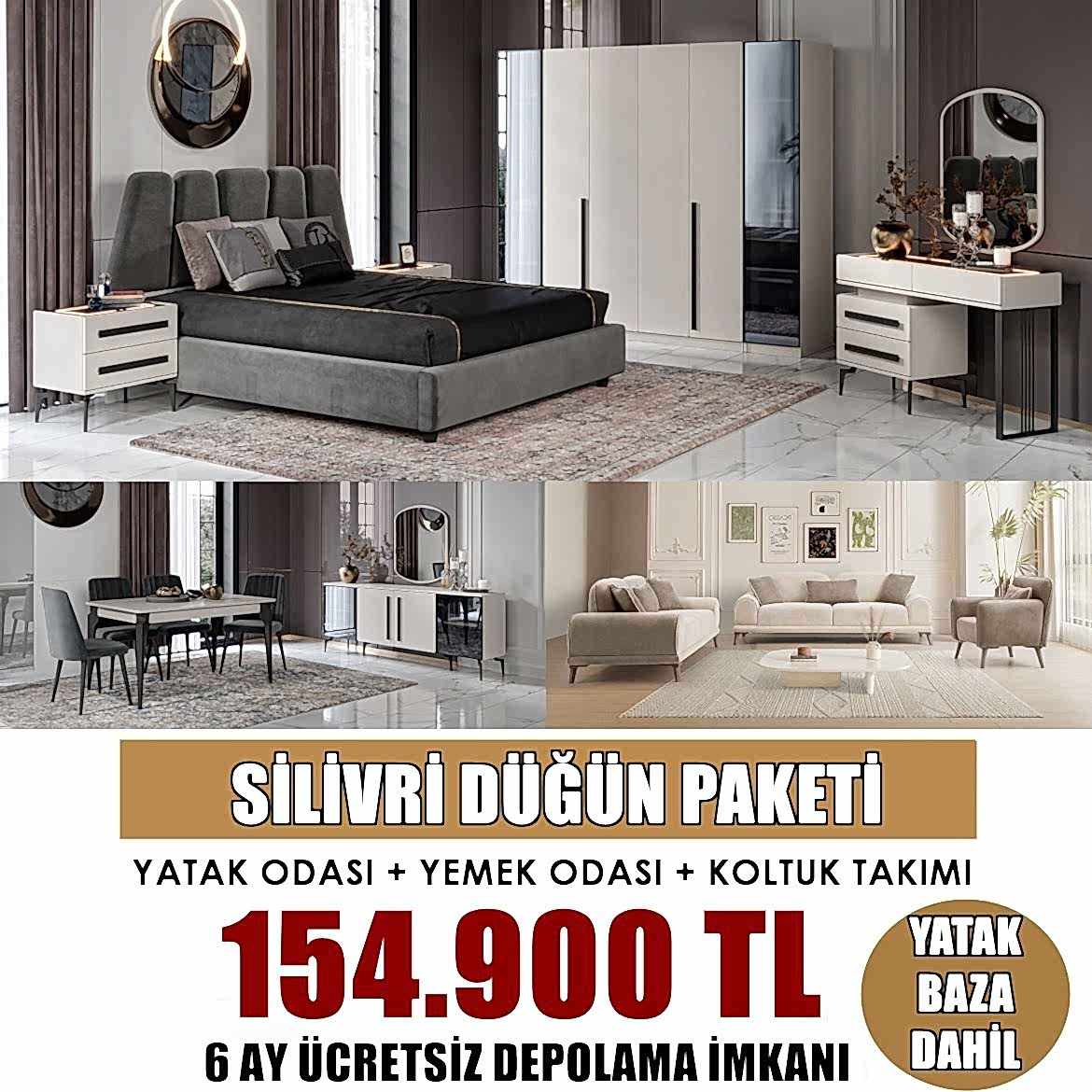 Silivri Düğün Paketi + Yatak Baza Dahil