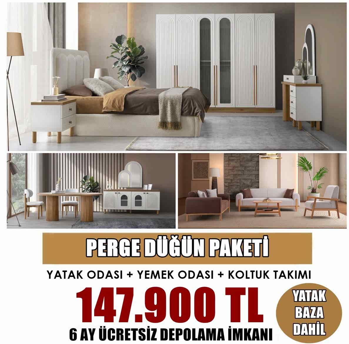 Perge Düğün Paketi + Yatak Baza Dahil