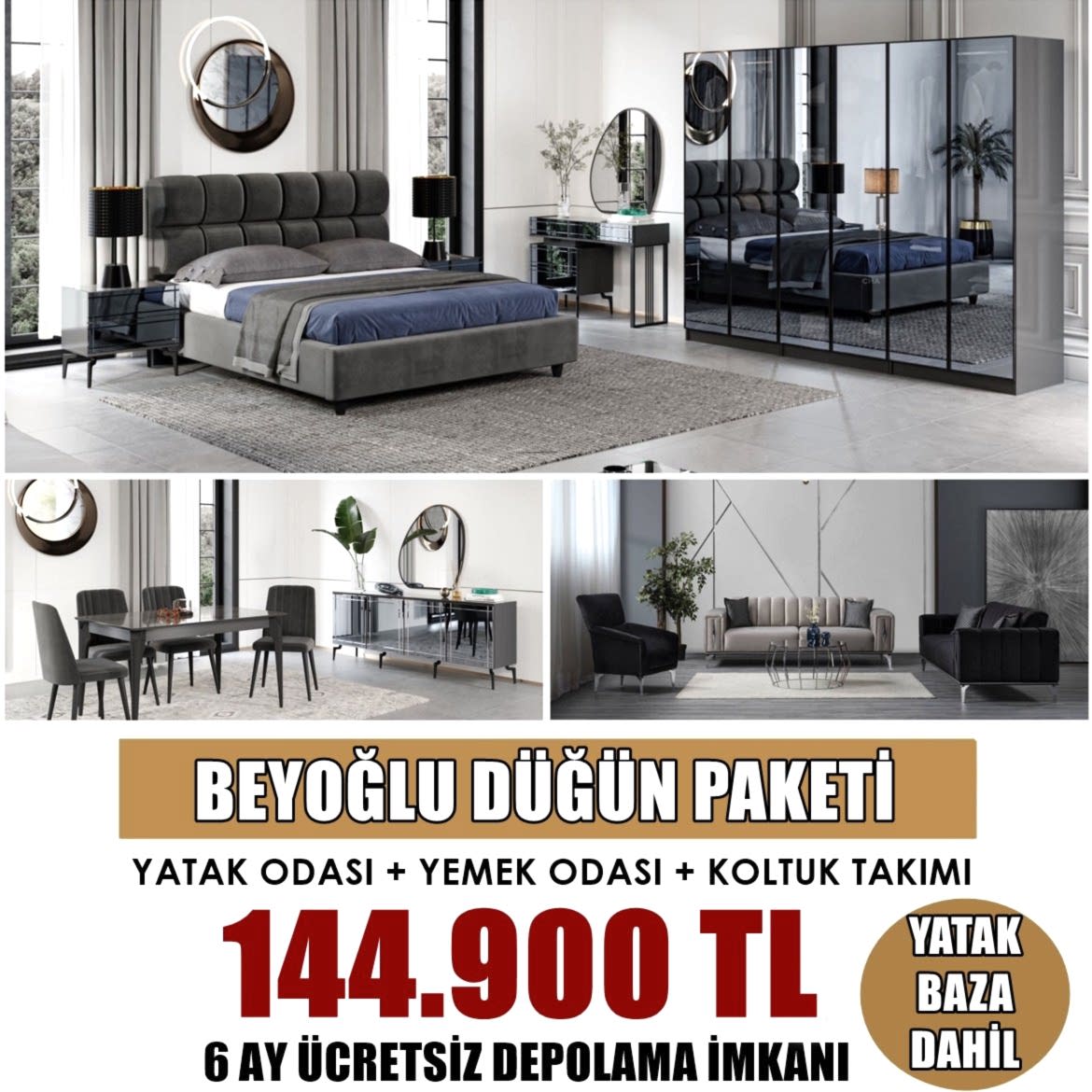 Beyoğlu Düğün Paketi + Yatak Baza Dahil