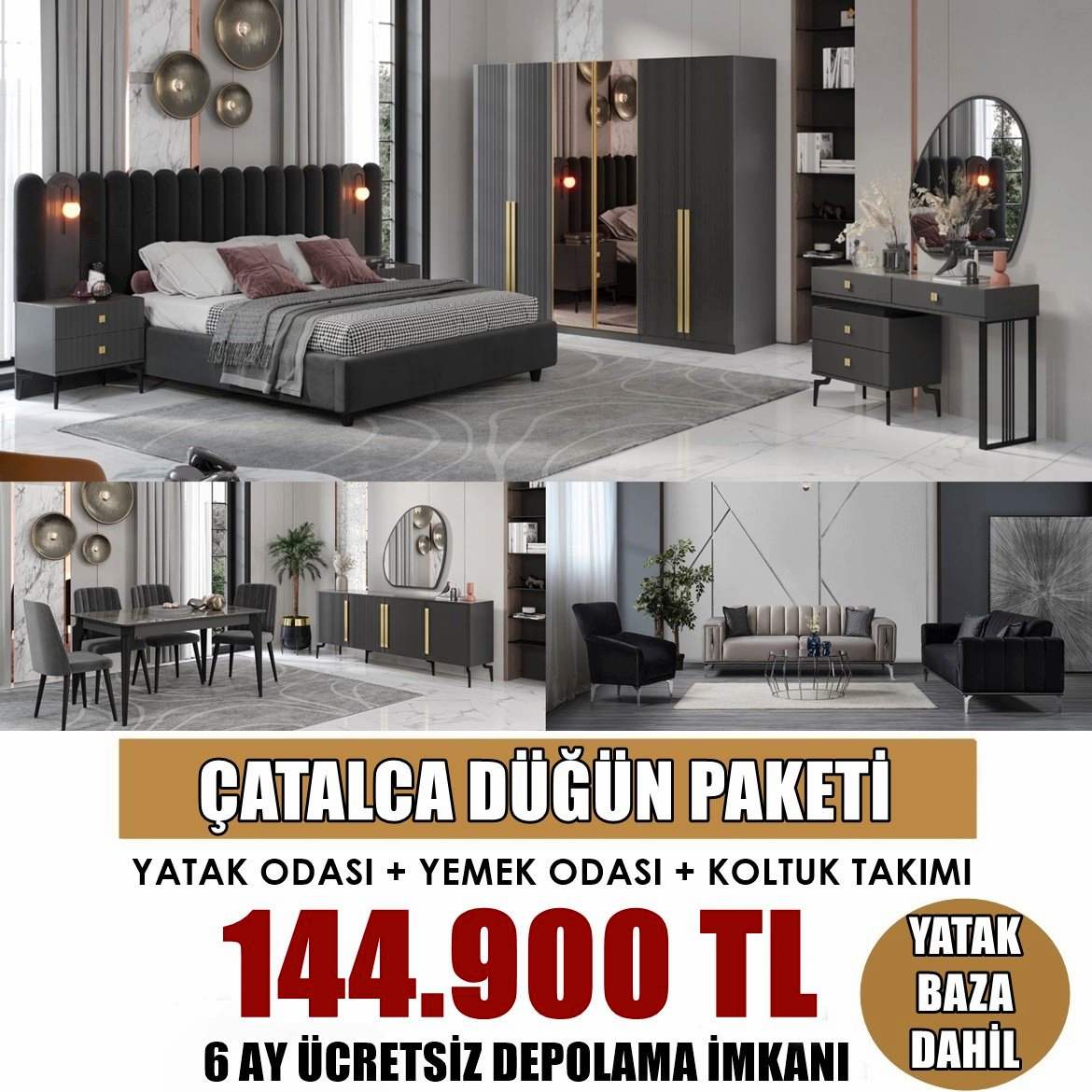 Çatalca Düğün Paketi (Yatak Baza Dahil)
