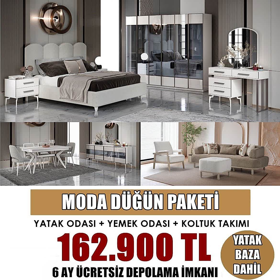 Moda Düğün Paketi (Yatak Baza Dahil)