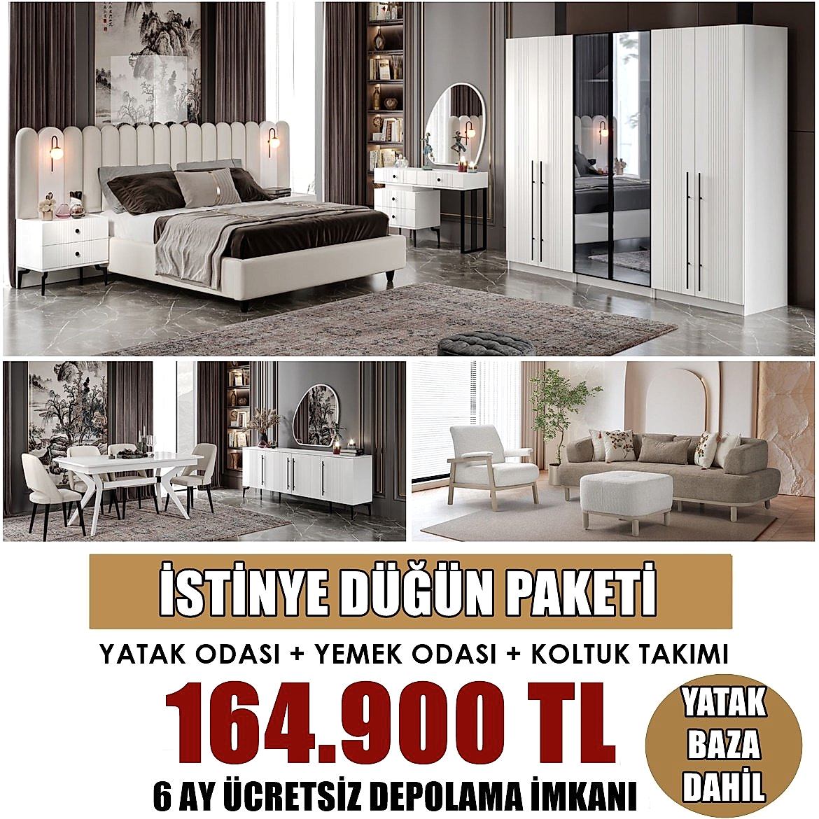 İstinye Düğün Paketi (Yatak Baza Dahil)