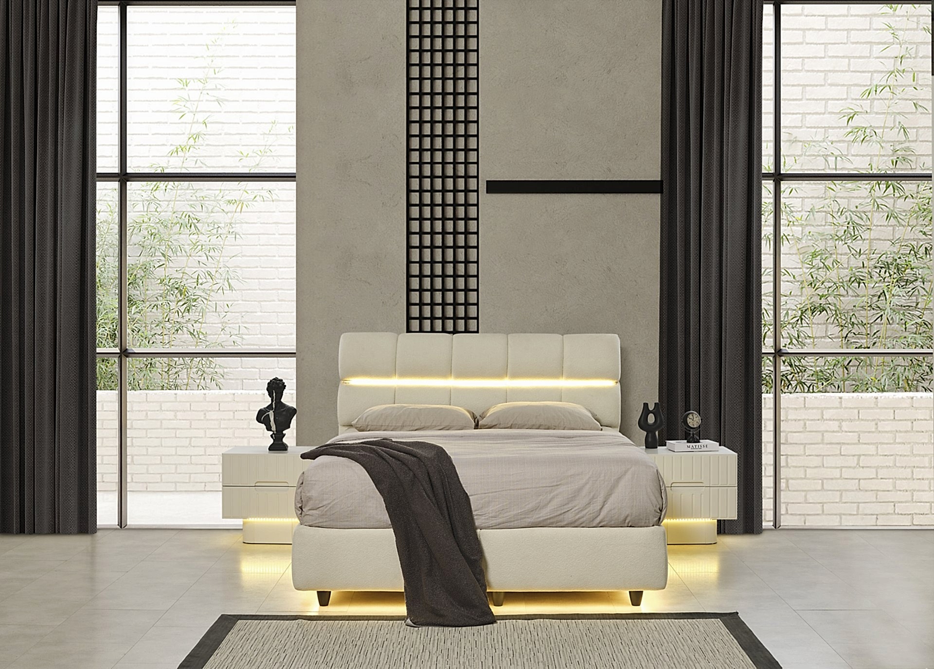 Loft Yatak Odası + Yatak Baza Dahil